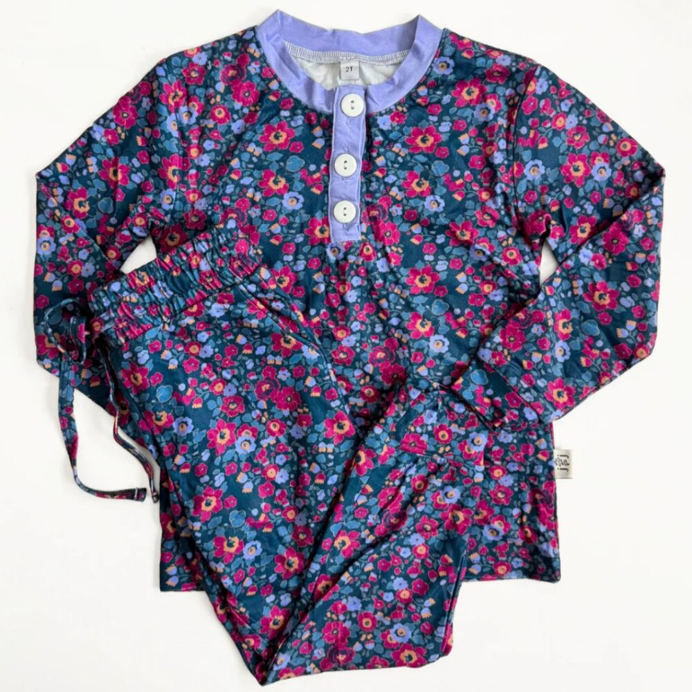 Jane + Jo Lounge Pajamas Jogger Set Moody Florals